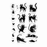 クリアスタンプ 猫とネズミ シリコン 判子 手帳や手作りカードに [並行輸入品]