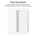 Avery Dividers for 3 Ring Binders, 15 Tabs per Set, Customizable Table of Contents, Classic White Tabs, Great for Organizing Reports, Projects, and More (3 Sets of 11079)