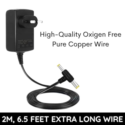 Image of RASHRI 12V 2AMP DC Power Adapter, Powers Supply, SMPS for LCD Monitor, TV, LED Strip, CCTV, 12 Volt Power Adapter,AC Input 100-240V Dc Output 12 Volt - 2.5mm x 5.5mm Jack.