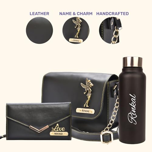 Image of YOUR GIFT STUDIO Customized Women Gift Set | Personalized Ladies Purse, Sling Bag Gift Set | Birthday Gift Set for Ladies | Anniversary Gift for Women