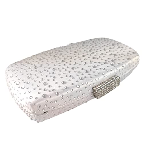 Image of Boutique De FGG Women's Crystal Clutch Evening Bag Bride Handbags for Wedding Party Diamond Rhinestone Clutch Purse,Mini,Mini