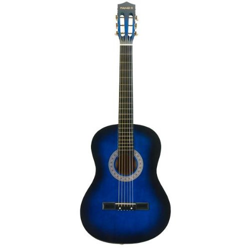 Guitare acoustique bleue 96,5 cm - Les Beatles, Paul McCartney, John Lennon, RIngo Starr, George Harrison Guitare acoustique bleue 96,5 cm
