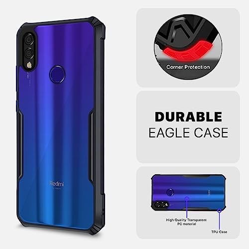 Image of Pikkme Mi Redmi Note 7 / Note 7 Pro /Note 7S Back Cover | Transparent Back | Hyrbid | Camera Protection | Raised Edge | Bumper Back Case for Mi Redmi Note 7 / Note 7 Pro /Note 7S (Plastic, Black)