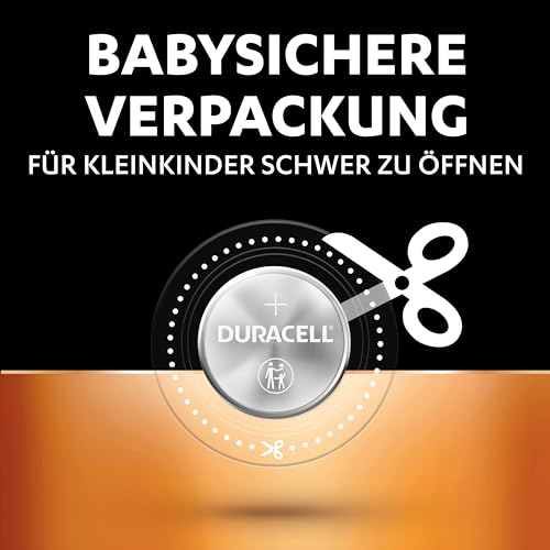 Duracell CR2032 Knopfzellen, CR 2032 Lithium Knopfzelle 3 V (4 Stück), ideal für z.B. Autoschlüssel, Waagen, Fitnesstracker, medizinische Geräte