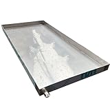 ステンレス鋼 集水トレイ 排水口付き 大容量育苗 ステンレス製洗濯機用ドリップパン 洗濯機/乾燥機/食器洗い機/冷蔵庫/給湯器用 集水 (60cm(23.6in)*40cm(15.8in),ステンレス鋼)