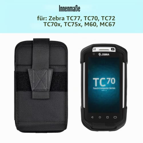 SOGCASE Barcode-Scanner-Holster für Zebra TC70x, TC70, TC72, TC75x, TC75, TC77, M60, MC67, Tragegürtelhalterung - Schwarz