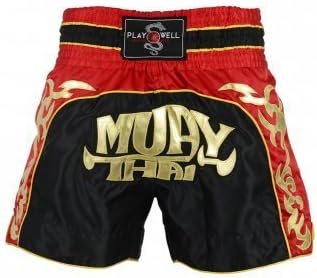 Playwell Muay Thai Competition Tribal Fight Shorts - Black