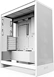 NZXT H7 Flow RGB | Mid-Tower ATX Airflow Case with RGB Fan | Supports Bottom Fans for Direct GPU Cooling | Includes 360mm Single-Frame Fan Unit | Cable Management | White
