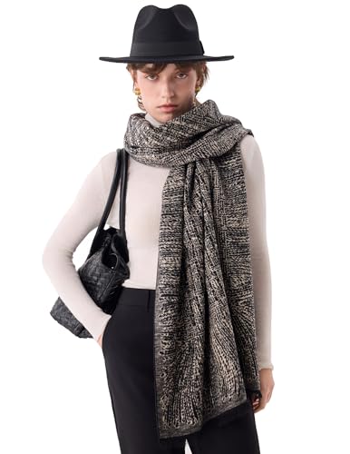 ZHE JIN Luxurious Silk Scarf for Women, Warm Soft Scarves