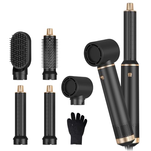 5 in 1 Hair Dryer Brush, Negative Ion Air Styler Wrap Hair Styler Upgrade Blow Dryer Brush Air Curler for Hair, Blowout Brush Set As A Gift for Straight/Curl/Drying/Smoothing