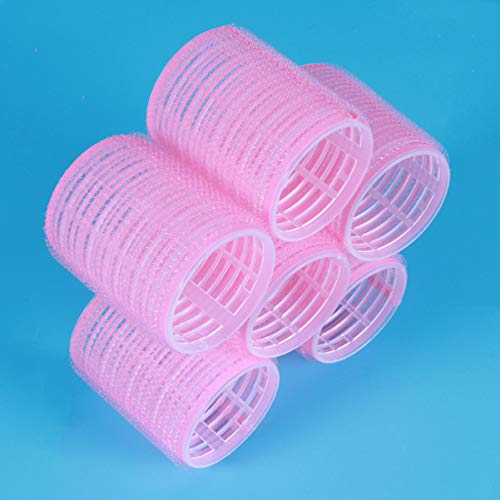 SOLUSTRE Rolos de cabelo de plástico, 6 peças, babyliss, franja, autoaderente, rolos de cabelo, auto