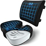 Everlasting Comfort Doctor Recommended Memory Foam Seat Cushion for Office Chairs & Car Seat - Ergonomic Office Desk Accessories for Tailbone Pain Relief, Sciatica & Back Support