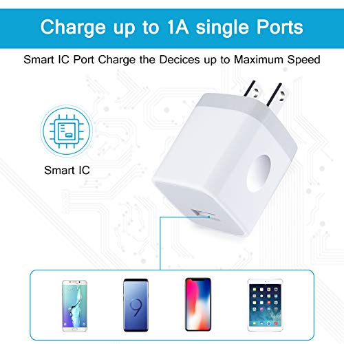 USB Plug Wall Adapter for iPhone,1A/5V Single Port Phone Wall Charger Block Charging Cube Box Brick 3 Pack for iPhone 15 Pro Max/14/13/12/11,Samsung Galaxy S24/S23/S22/S21/S20/A55/A14,Google Pixel 8a - Thumbnail 3