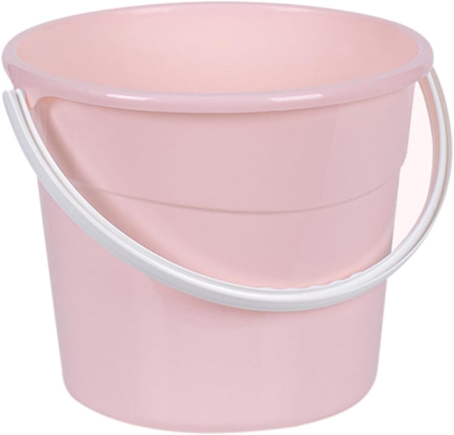 PRETYZOOM Elastic Pp Material Car Wash Bucket with Handle 12.2l White Cleaning Pail for Outdoor