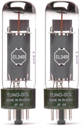 Pair of Tung-Sol EL34B New Production Power Vacuum Tube