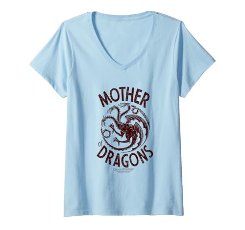 Image of Womens Game of Thrones Mother of Dragons V-Neck T-Shirt
