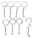 Key Chains Snake Chain with Snap End and Jump Ring for Craft Findings - Pack of 100