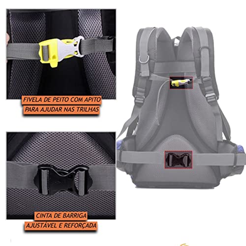 Mochila Cargueira 40 Litros Impermeável com Compartimento para Notebooks de Até 15.6 Polegadas Refor