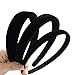 3 Pezzi Cerchietti da Donna in Velluto nero, 3 Taglie Ampia Fascia di Velluto per Signore Fascia di Velluto Nero Ampio, per Ragazze Donne Natale Halloween Carnevale (1,5 cm 2 cm 3 cm) immagine