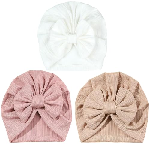 Vimmvid 3 Stück Babymütze Neugeborene, Baby Mütze, Stirnband Baby...