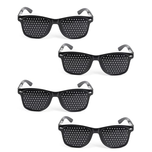 JINSIHU Gafas Estenopeicas Unisex para Entrenamiento Visual, Negro