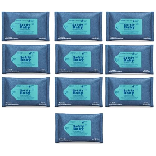1000Un Lenço Umedecido Baby Softly - Com Vitaminas A e C, Aloe Ve...