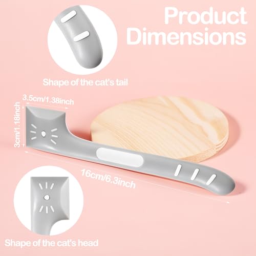 LXUEJIE 6 Pcs Cat Food Spoon for Wet Foods, Pet Food Spoon Set, Cat Spatula & Canned Scoop for Wet Foods, Pet foodstuff Mixing Spoons for Cats and Dogs Feeding, Easy Clean Handle