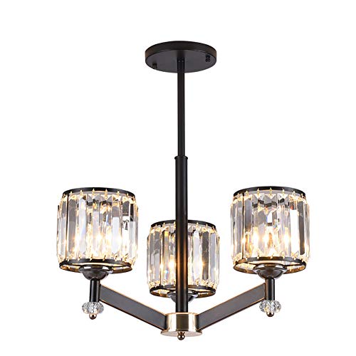 Chandelier Spoutnik en cristal moderne à 3 lumières pour en finir avec les salons sombres