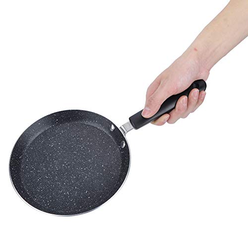 Haosie 15cm/6inch Mini Poêle à Frire Pour Omelette, Crêpes et Oeuf au Plat - Compatible Induction, Portable Pour Camping