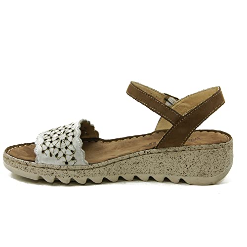 WALK & FLY - SANDALIA 40913-BLC para: Mujer color: HIELO talla: 38