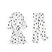 Set da Notte da Notte Setdown Donne 2 Pz Nightgowns Neck Neck Pigiama Stampa Sleepwear Sleepwear Homewear Wear Home Suit Vestito Abito Abito Accappatoio-Set Bianco - E_XXL.