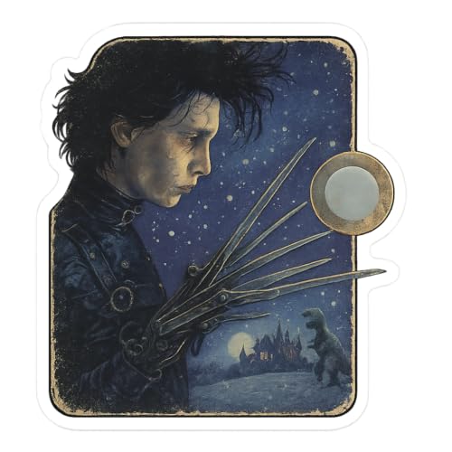 Vintage 1990 VHS Edward Scissorhands Soft Edge Sticker (2.75" x 3")