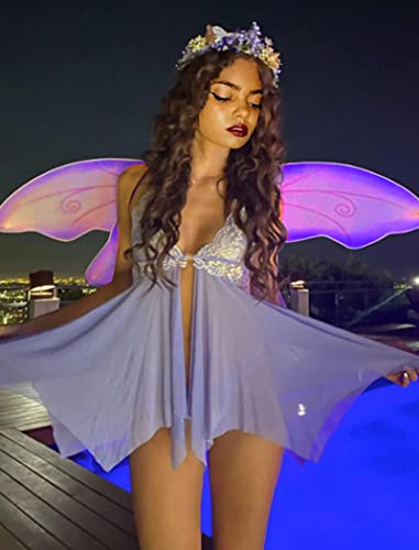 Image of Avidlove Women Lace Lingerie Front Closure Babydoll V Neck Nightwear Sexy Chemise Nightie