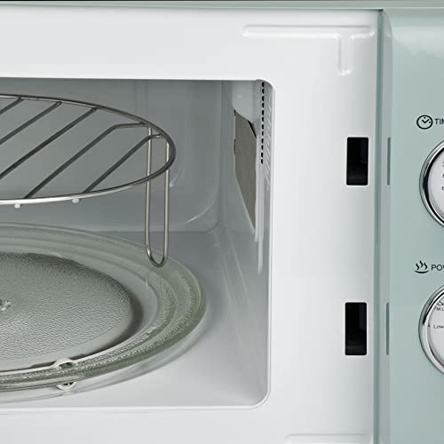 Girmi FM21 Forno Microonde Combinato, Vintage Design, 20 Litri, 700+800W, Cottura combinata, Funzione scongelamento, Timer 30 min, Verde acqua - immagine 4