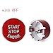 Thor-Inst Start Stop Button Push Button Ignition Switch for BMW F Series 1 2 3 4 5 6 7 Series X1 X3 X4 X5 X6 F20 F21 F30 F31 F10 F11 F01 F48 F25 F15 F16-Replacement button Cover Cap (Ferrari red)