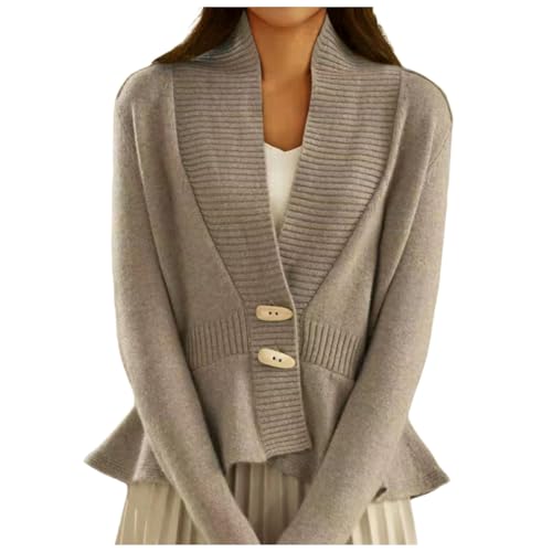 Bauzuoyo Strickjacke für Damen Elegante Cardigan mit...