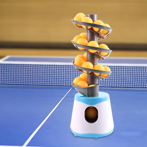kowaku Table Tennis Robot Portable Table Tennis Equipment Launcher Automatic Table Tennis Serve Machine for Beginners Training, Holds 28 Balls - Thumbnail 7