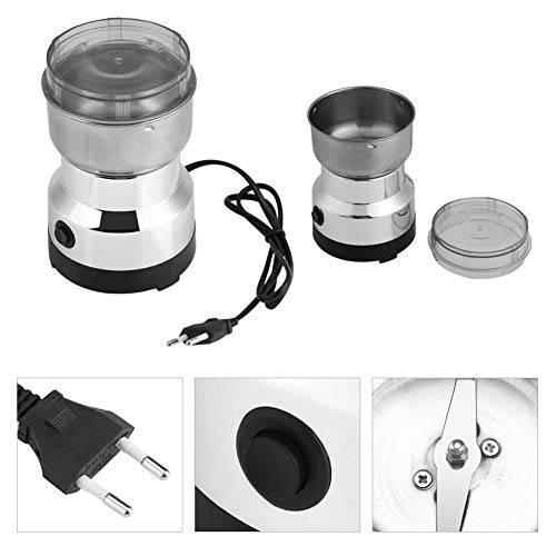 Molinillo de café eléctrico de 220 V, de acero inoxidable, para granos de café, especias, hierbas, nueces, cereales, 164… - Imagen 4