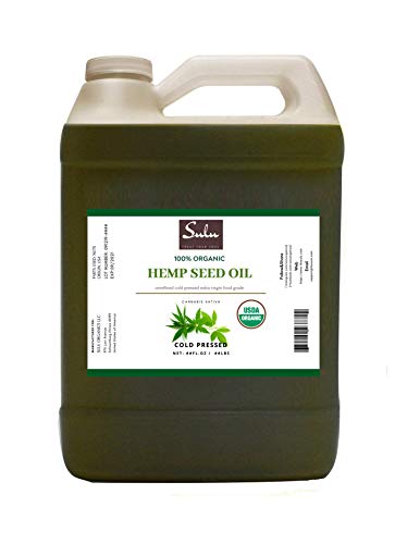 100% Pure USDA Certified Organic Unrefined Hemp Seed Oil Cold Pressed 1 gallon (128 fl.oz)