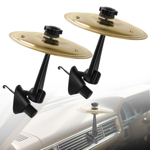 2-Pack Mini Car Drum Cymbal Air Vent Clip – Funny Dashboard Music Accessory for Music Lovers, Fits...