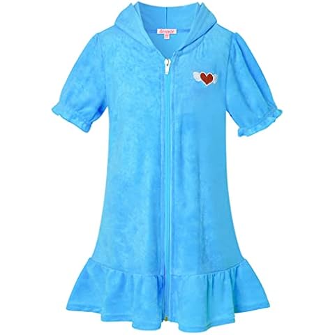 QPANCY Girls Hooded Terry Beach Cover-Up Cover