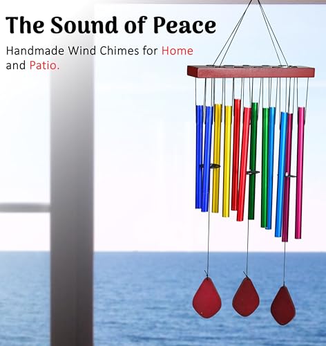 Image of ZAICUS Colorful Wind Chime for Home Balcony Garden - Metal Hanging Bells for Positive Energy, Vastu, Feng Shui Decor