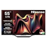 Hisense 139 cm (55 inches) U7N Series 4K Ultra HD Smart QLED Mini LED TV 55U7N (Black)