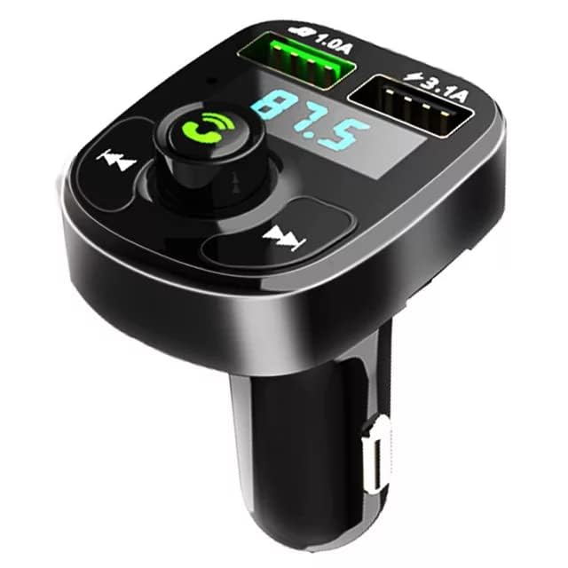 Hybite Car X8 Fm Modulator Transmitter Hand Free Kit Dual USB C