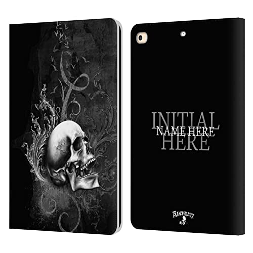Étui portefeuille iPad 9.7 en cuir personnalisé Head Case Designs avec initiales Alchemy Gothic