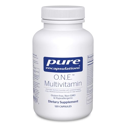 Pure Encapsulations O.N.E. Multivitamin - Once Daily Multivitamin with Antioxidant Complex Metafolin, CoQ10, and Lutein to Support Vision, Cognitive Function, and Cellular Health* - 120 Capsules