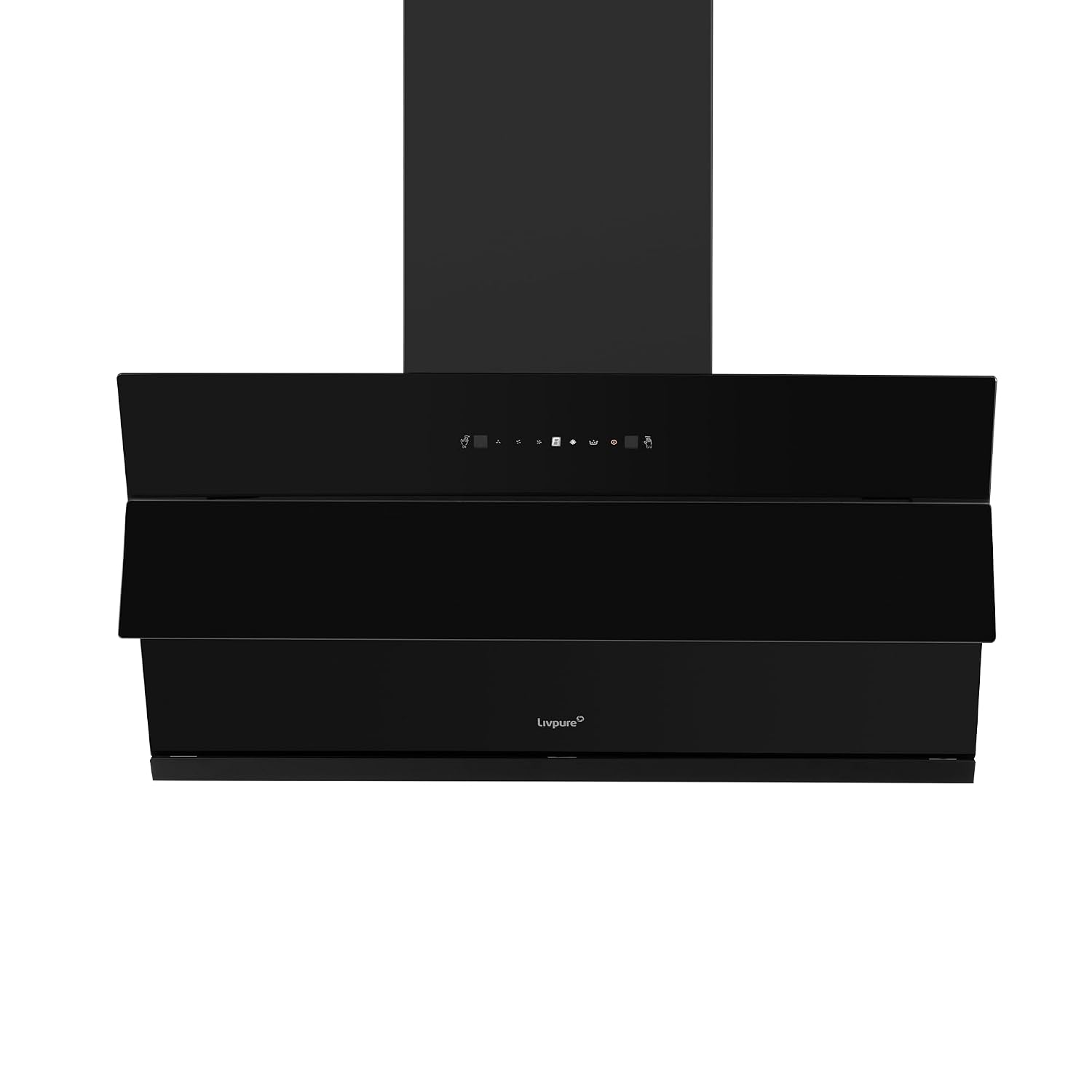 Livpure Zen 90 cm | Slant Shape Chimney | Dual Motor | 1350 m³/hr Suction | Filterless | Touch & Gesture Control | Low Noise | Lifetime Motor + 2 Years Comprehensive Warranty | Black