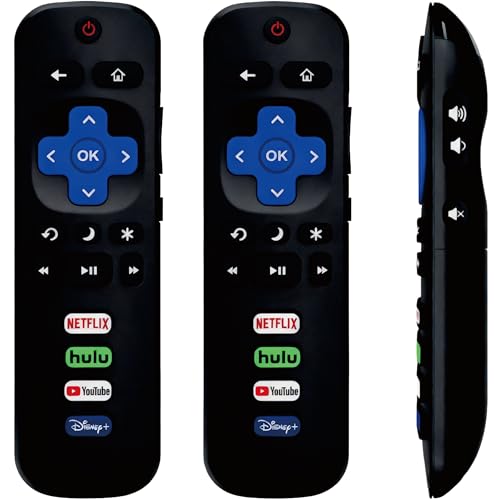 Pack of 2 Replacement-Remote-Control for Roku-TV, Compatible for TCL Roku/Hisense Roku/Onn Roku/Philips Roku Smart TVs(Not for Roku Stick and Box) - Thumbnail 2