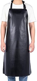 Homsolver Heavy Duty Vinyl Waterproof Apron Durable Ultra Lightweight Extra Long Black