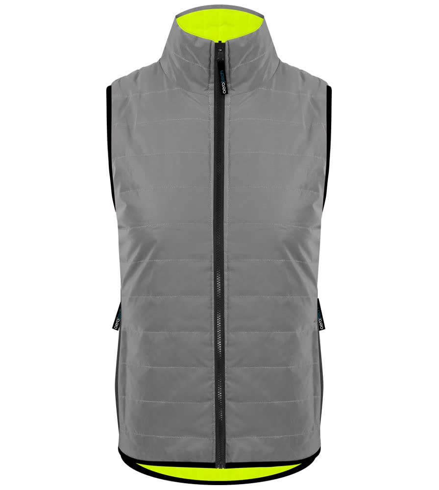 AERO|TECH|DESIGNS | Women's Sierra Vest | Reversible Hi-Viz Reflective and Safety Yellow | Medium